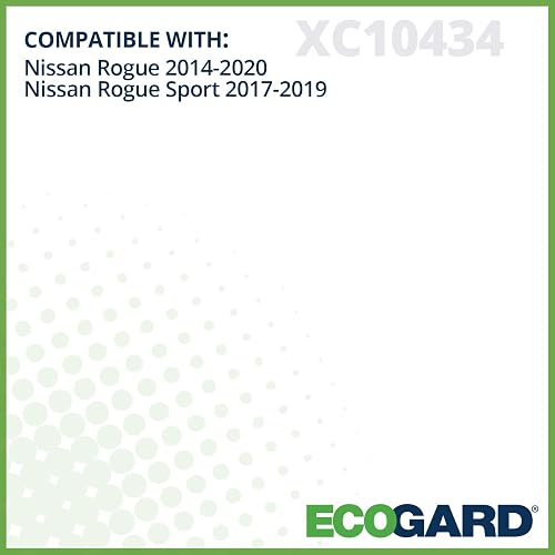 ECOGARD XC10434 Filtro de aire de cabina premium compatible con Nissan Rogue 2014-2020, Rogue Sport 2017-2019