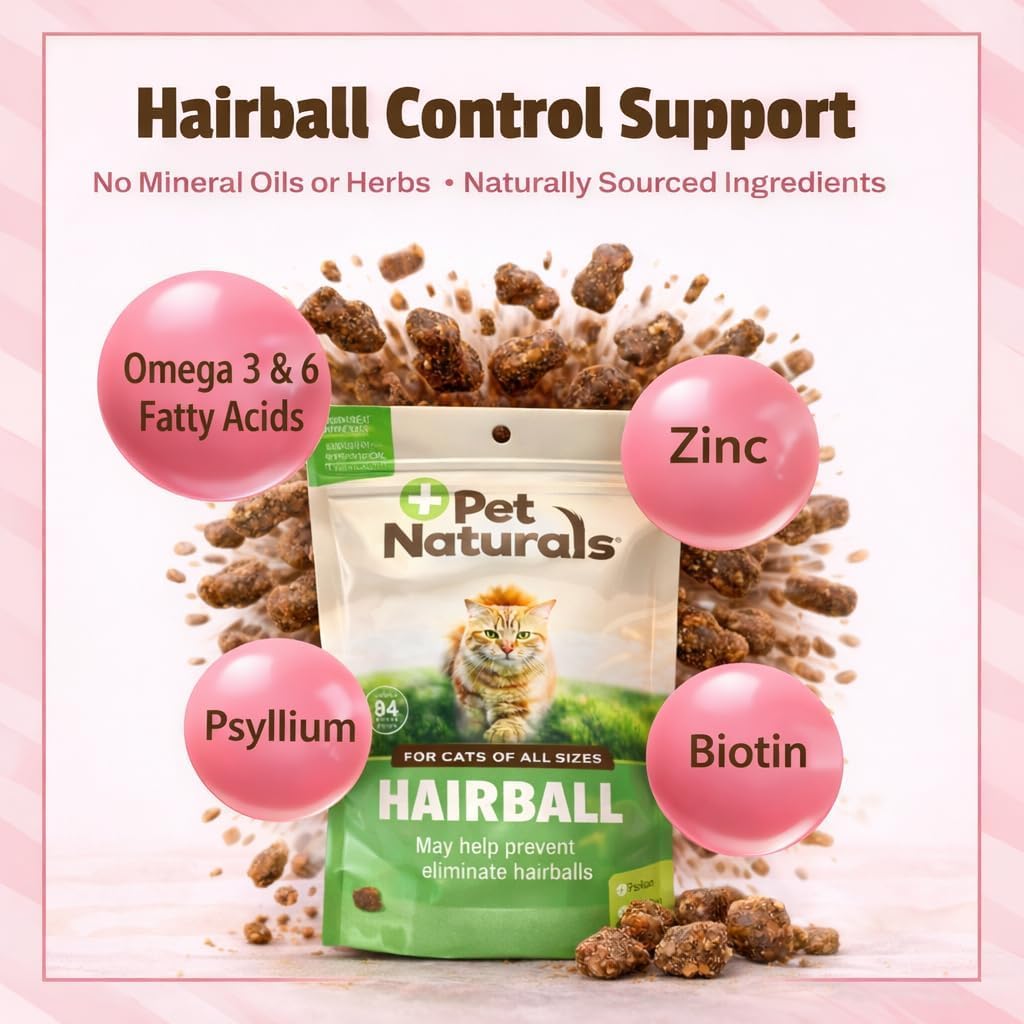 Suplemento Gatos Hairball Chew Control Bolas de Pelo y Salud Digestiva