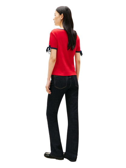 Tommy Hilfiger - Playera Acanalada con Cuello en V para