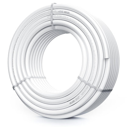 VEVOR PEX Pipe 3/4 pulgadas, 100 pies sin oxígeno PEX-A tubo flexible para agua potable, para agua fría/caliente y restauración fácil, aplicaciones de plomería con cortador última intervensión, blanco