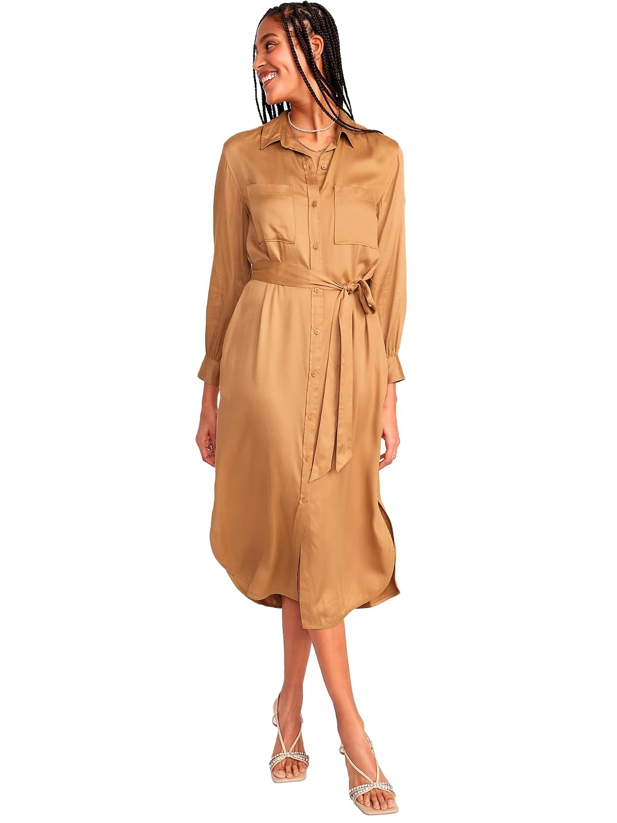 Old Navy 526869-000L Vestido, Mujer, Amarillo, Grande