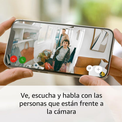 Cámara para interiores Ring (Indoor Cam), negra + Videotimbre cableado Ring (Video Doorbell Wired)