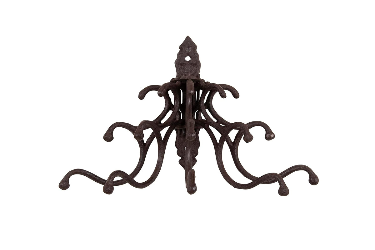 Creative Co-Op HD5946 Cast Iron Wall Hooks, Rust