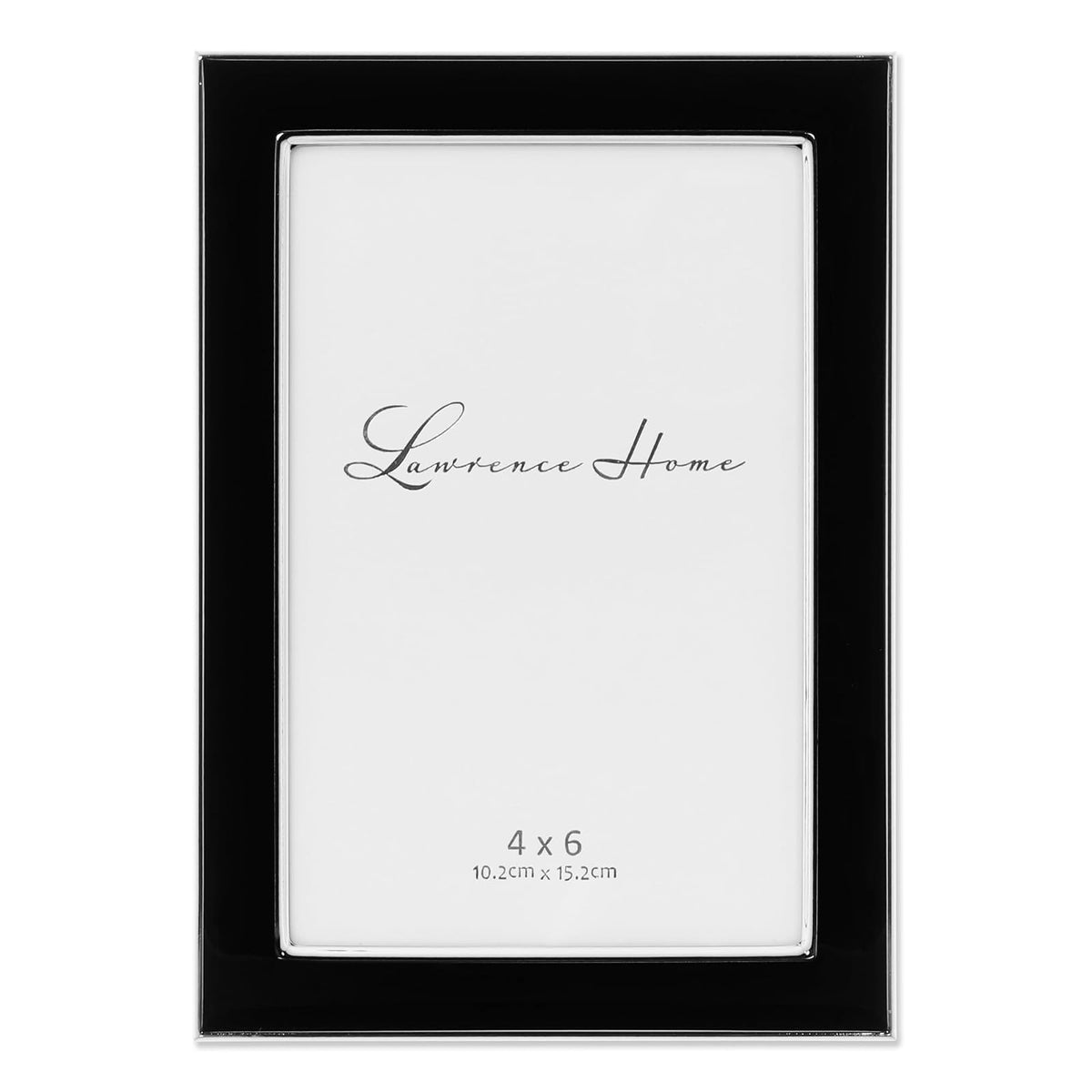 Lawrence Frames Marco de Fotos Metal con Esmalte Blanco - Black - 10.16 x 15.24 cm (4x6 pulg)