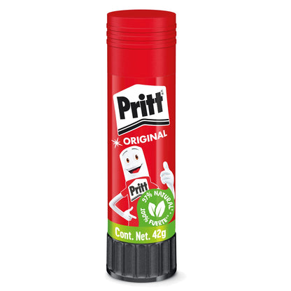 Pritt Lápiz adhesivo, es un pegamento seguro para niños, ideal para útiles escolares y manualidades, adhesivo resistente para oficina y papelería, pegamento Pritt, 5x42g