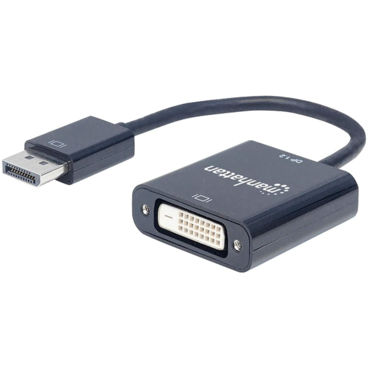 Adaptador Activo DisplayPort 1.2a a DVI-D 2560x1600 DP Macho a DVI Hembra para Monitor Proyector PC Manhattan 152228
