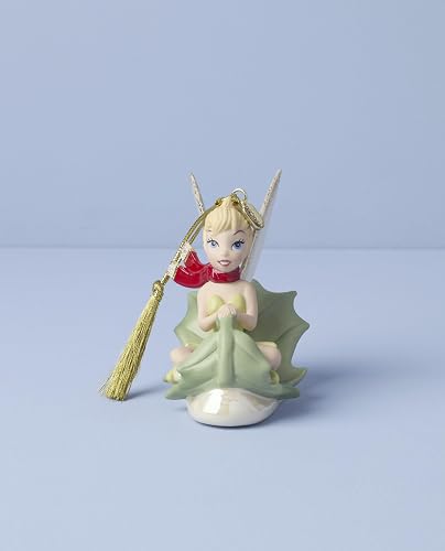 Lenox Ornament, Adorno de Trineo de Campanilla 2025, Porcelana con Detalles Dorados, cordón Colgante para decoración de árbol de Navidad, Decoraciones de Navidad, decoración de día Festivo, diseño de