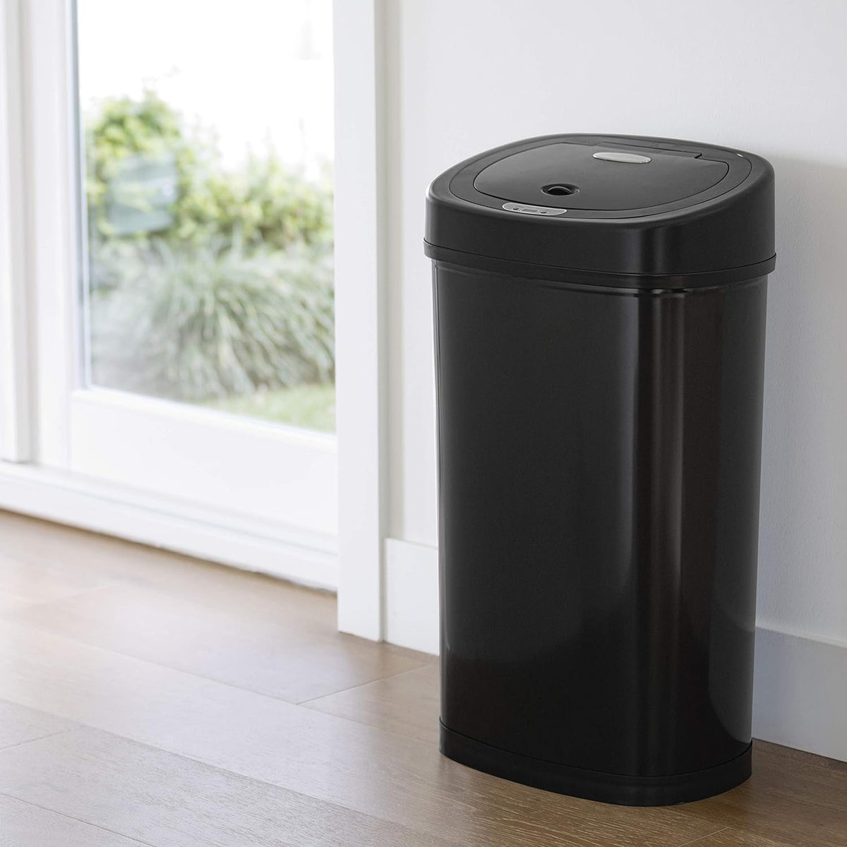 Ninestars DZT-50-9BK Stainless Steel Motion Sensor Gallon Trash Can, 3.2 Ltrs/50 Gallons, Black