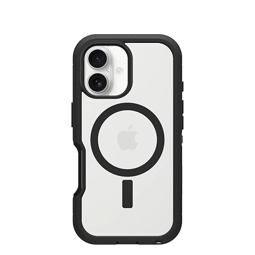 OtterBox - Carcasa Transparente para iPhone 16 Defender Series XT, Lado Oscuro