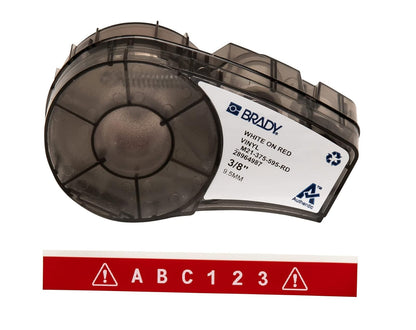 Brady M21 Cinta de Vinilo para Etiquetadora BMP21, Colores y Anchos Surtidos - M21-375-595-RD - .375"