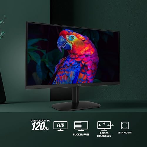 AOC Monitor 22 Pulgadas, 22B35HM23, FHD IPS, 120 Hz, 4 ms, Sincronización Adaptativa, VGA y HDMI, Sin Parpadeo, Luz Azul Baja, Listo para HDR, VESA, Ajuste de Inclinación