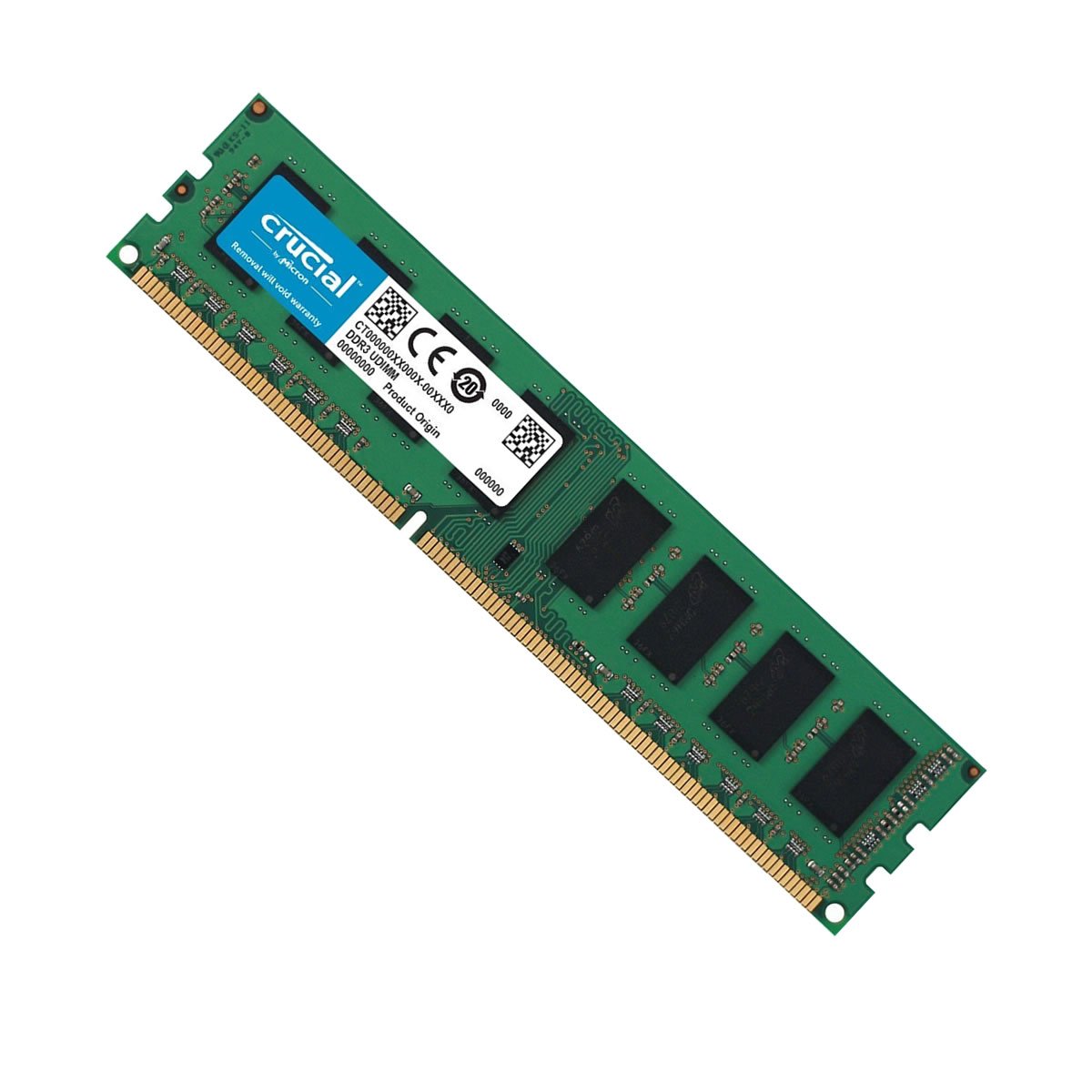 Crucial 8GB Single DDR3L 1600 MT/s (PC3L-12800) Unbuffered UDIMM Memory CT102464BD160B