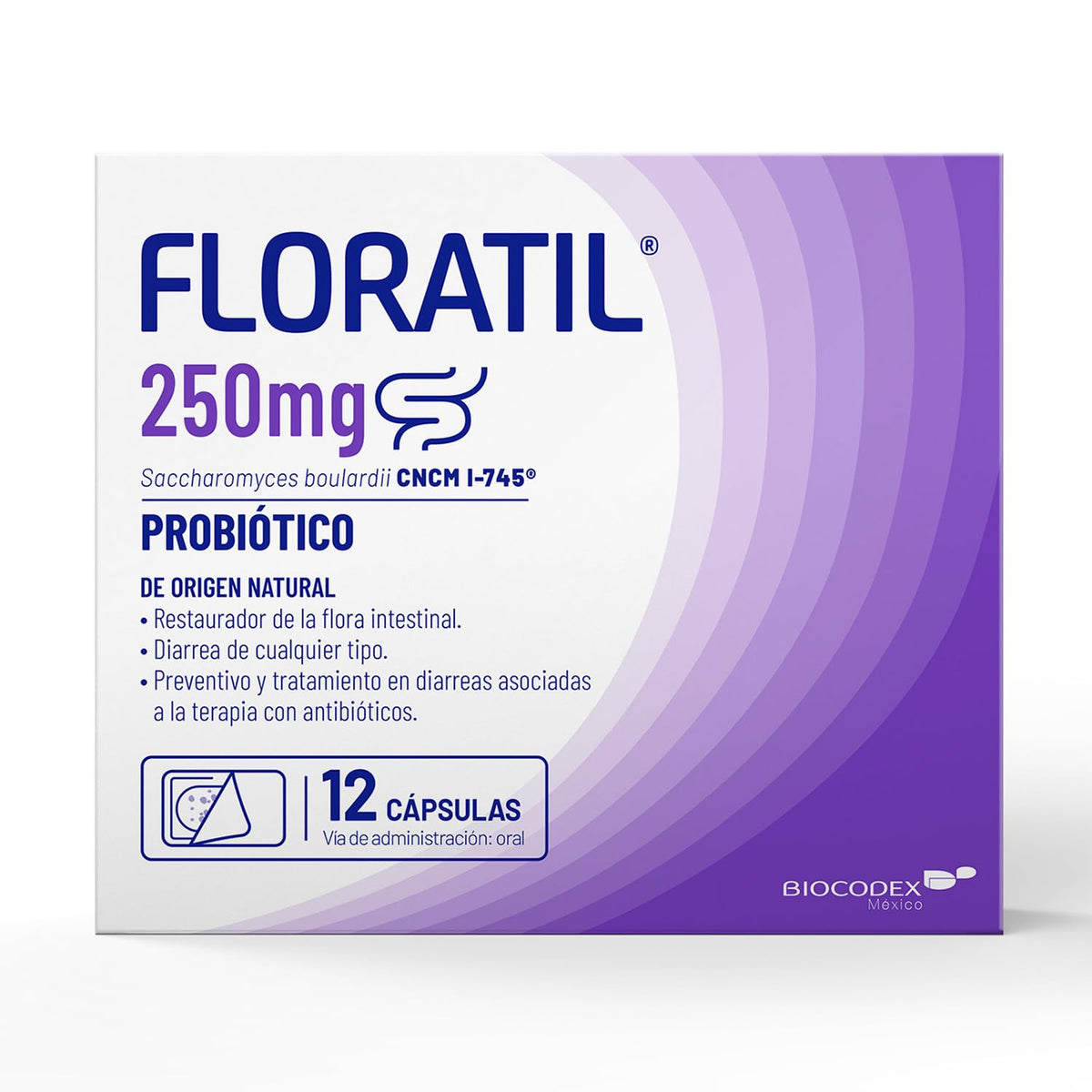 Floratil Microorganismos Antidiarreicos, 12 Cápsulas, 1 gram