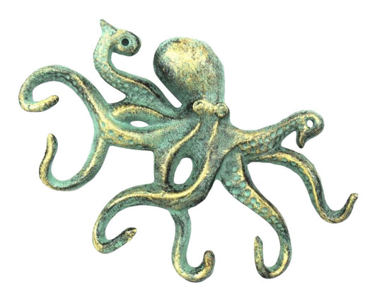 Hampton Nautical - Gancho rústico de hierro fundido, Bronce, 1