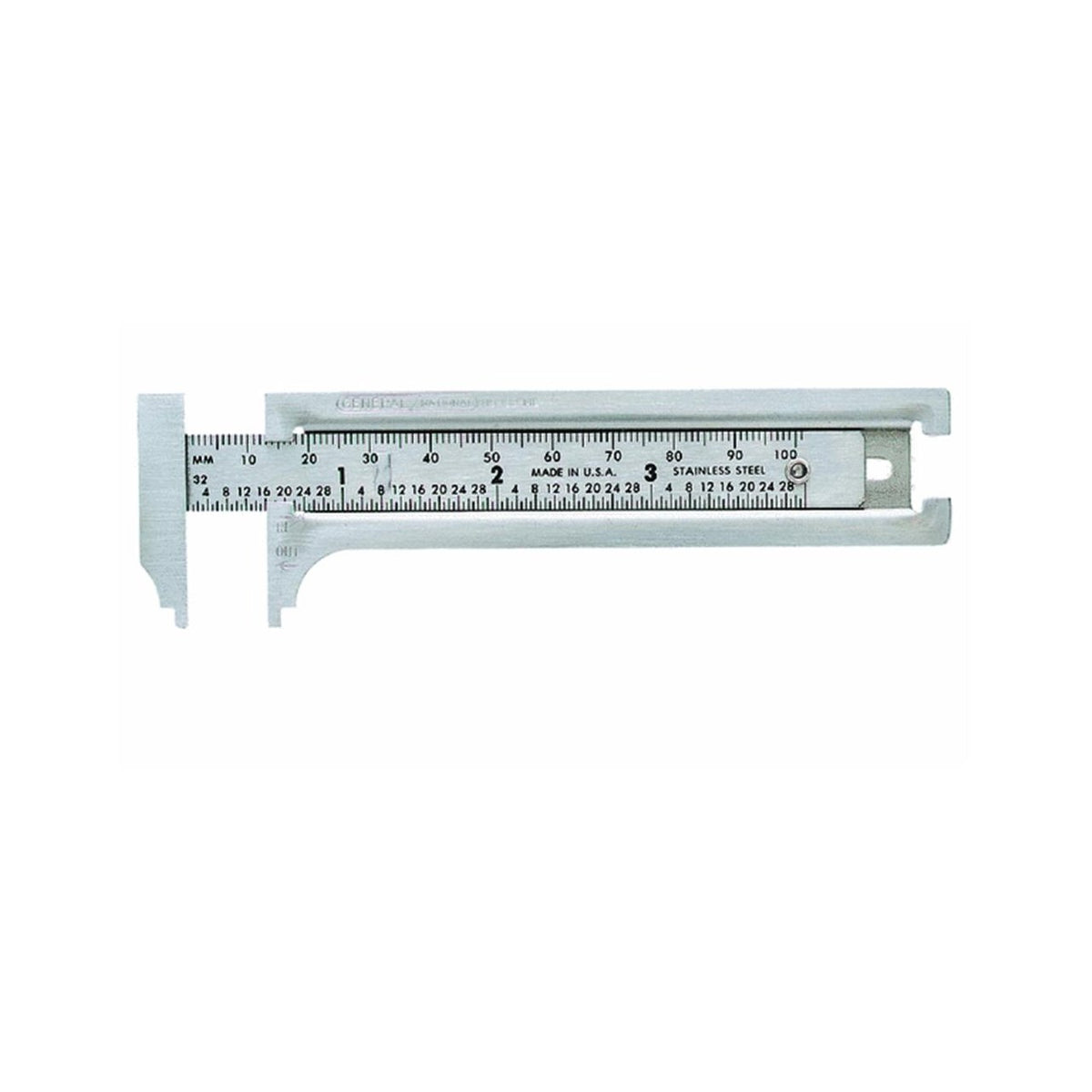 General Tools & Instruments 132ME 3-Inch English and Metric Pocket Sliding Bar Caliper