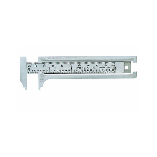 General Tools & Instruments 132ME 3-Inch English and Metric Pocket Sliding Bar Caliper