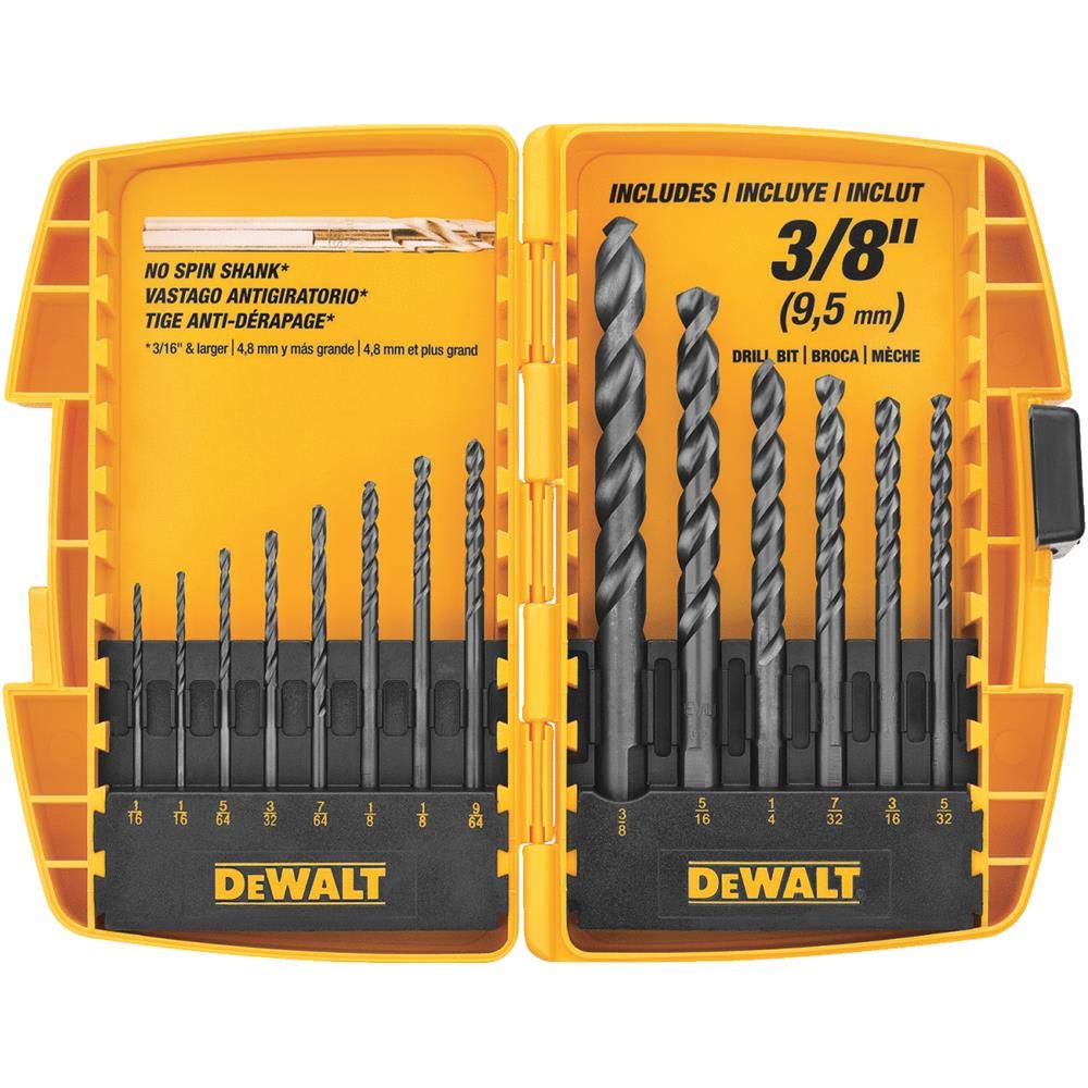 DEWALT DW1162 G Set De 14 Brocas de Óxido Negro, en Caja de Uso Rudo
