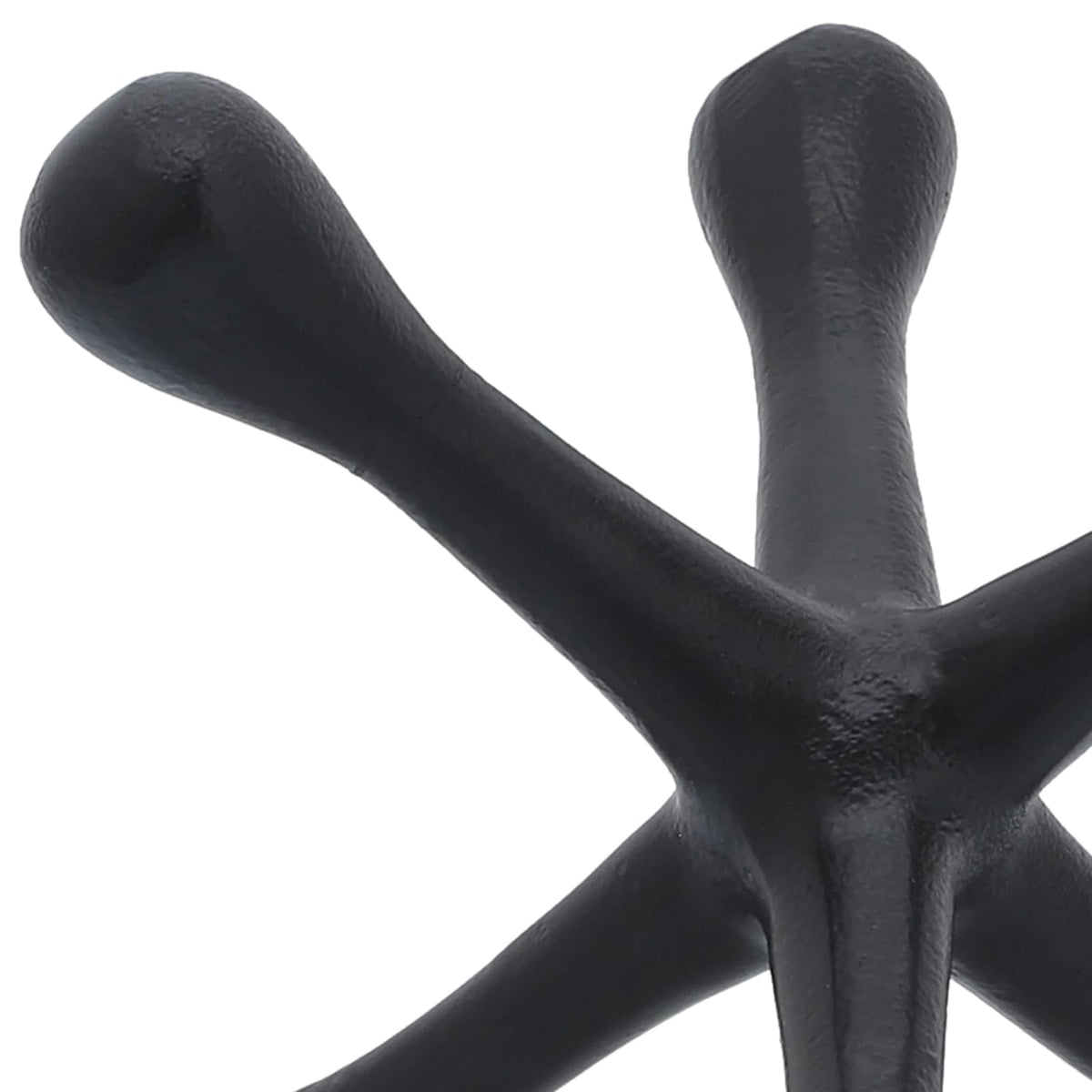 Sagebrook Home Escultura Abstracta de Metal Jacks para decoración de habitación, recámara u Oficina, Aluminio, Negro, 8 cm de Largo x 9 cm de Ancho x 5 cm de Alto
