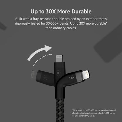 Belkin CAA011bt2MBK Cable Pro Flex USB-C to Lightning 2M Negro