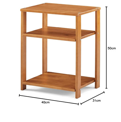 Nooz Mesa de Noche Utility, Buró Mesita de Noche de Madera Laminada, Auxiliar de Almacenamiento, Espacio Organizador y Almacenamiento, Café