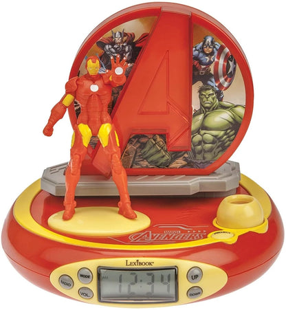 Lexibook Radio Reloj Despertador con Proyector Spider-Man - Los Vengadores