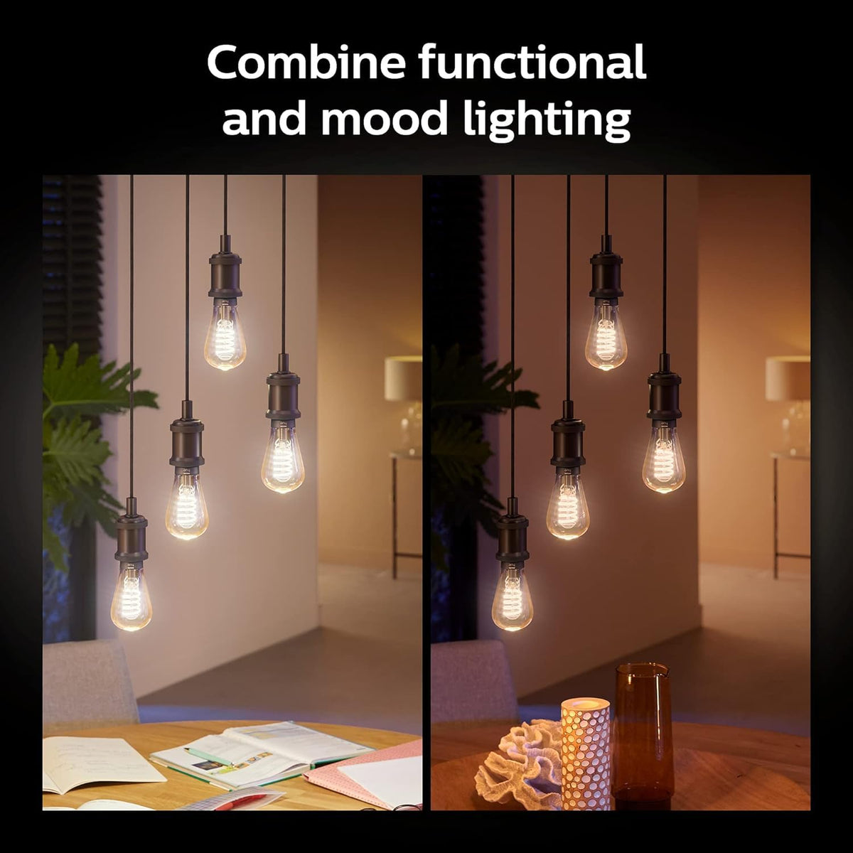 Philips Hue Foco Inteligente Filamento estilo vintage ST19 Compatible con Alexa