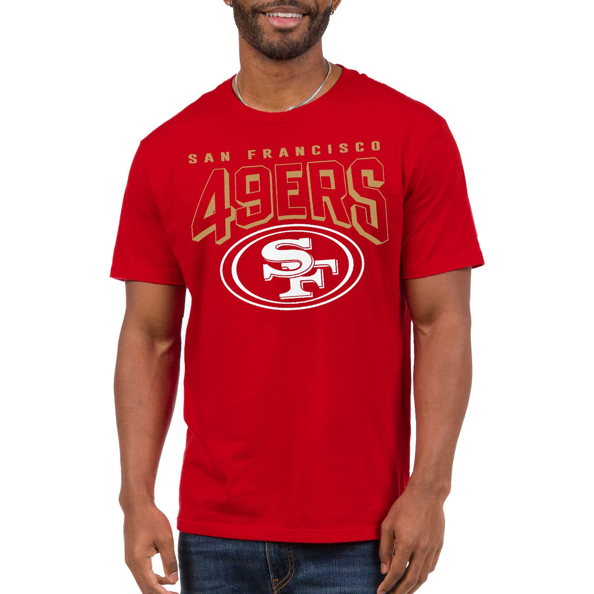 Junk Food NFL - Bold Logo - Camiseta Oficial de Aficionado de Manga Corta Unisex