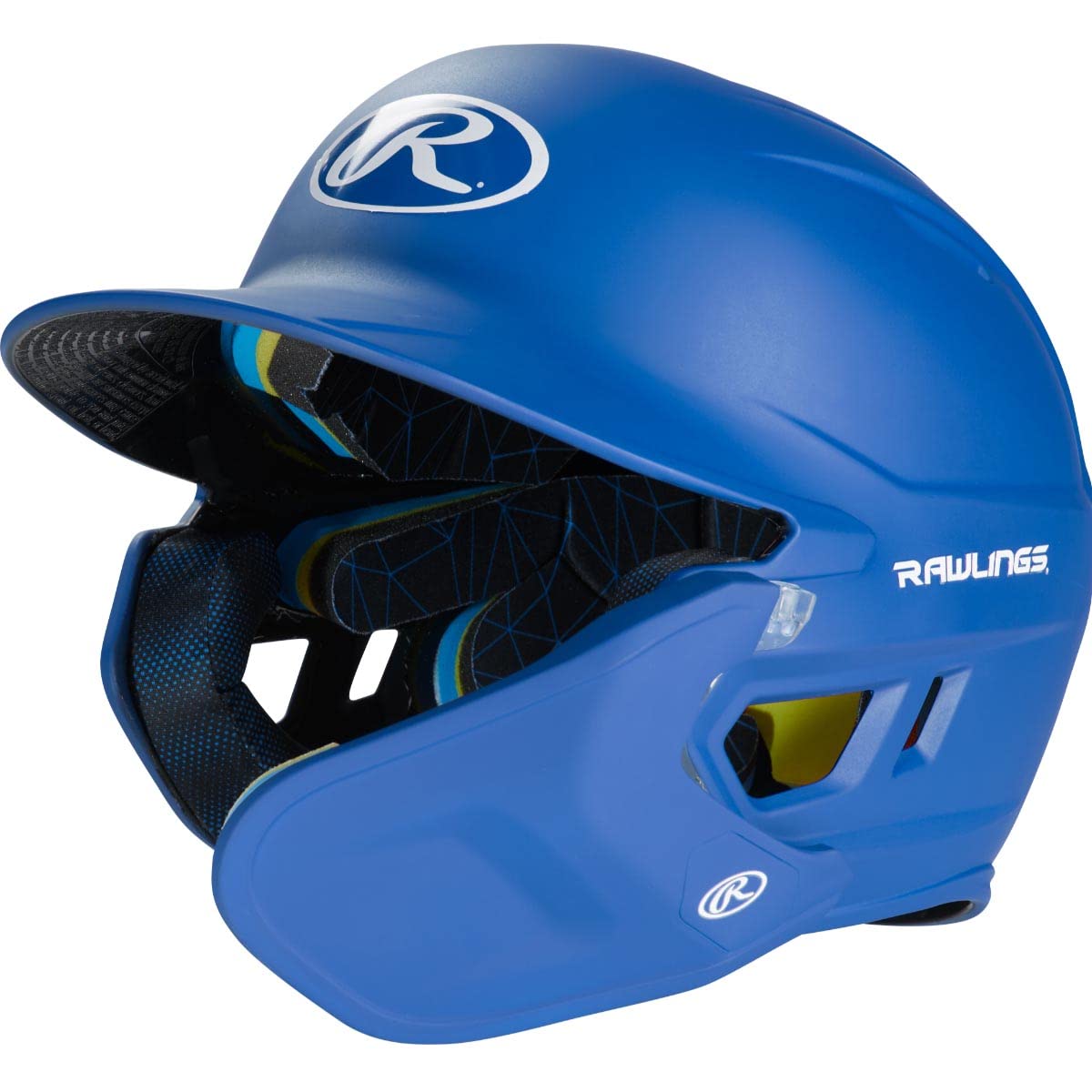 Rawlings Mach Casco de Bateo Ajustable para Béisbol - Bateador para mano derecha - JR (6 3 - 8 - 7 1 - 8) - mate, (Matte Royal)