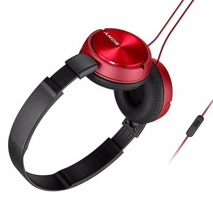 Sony MDR-ZX310/R Audífonos de Diadema Plegables con micrófono, color Rojo