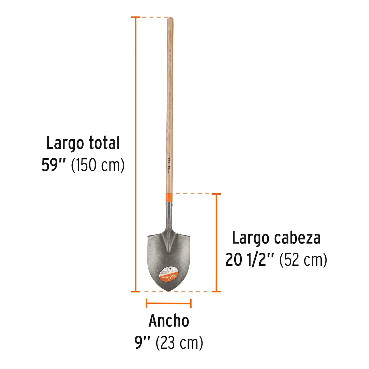 Truper PIR, Pala irrigación Mango Largo, Classic