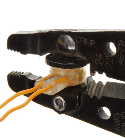 IDEAL Electrical 86-955 IDC UY2 Conector de empalme a tope, conectores de 3 cables para cable de cobre sólido de un solo conductor de 19-26 AWG, amarillo, (paquete de 100)