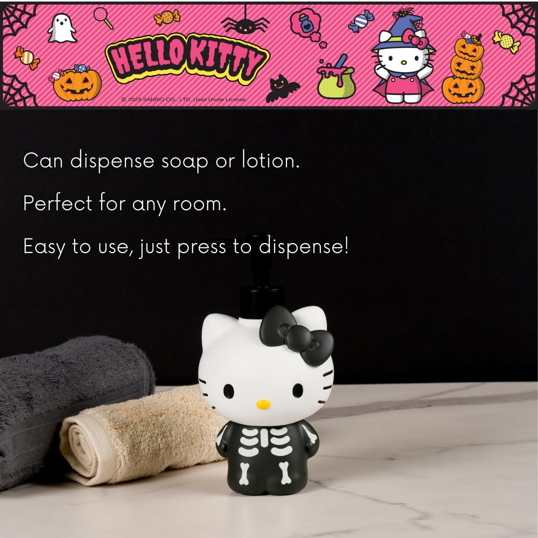 Hello Kitty - Dispensador de Bomba de Resina para jabón de Halloween, loción/desinfectante de Manos, 15 onzas, (Producto con Licencia Oficial) de Franco Collectibles