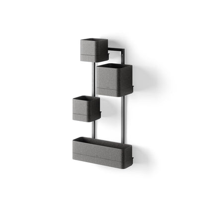 Umbra Cubiko - Maceta de Pared, Color Negro