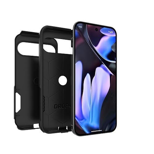 OtterBox - Funda para Google Pixel 9 Pro XL Commuter Series, Color Negro, Ultra Elegante, Compatible con Carga inalámbrica, Bordes elevados Que protegen la cámara y la visualización