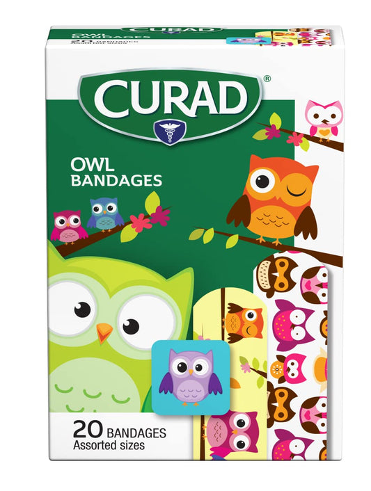Curad Bandages, Owls, 6 boxes of 20,120 count