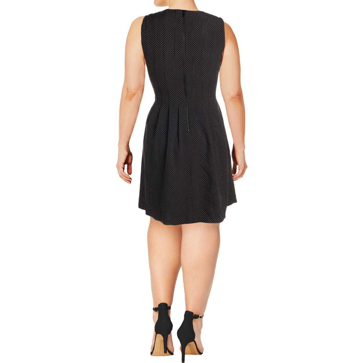 Anne Klein Crepe Vestido con Costura y Flare Vestido para Mujer