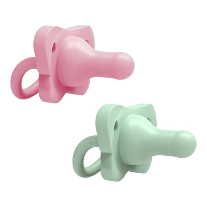 Dr. Brown's HappyPaci™ Chupón 100% silicona, paquete de 2, el color puede variar