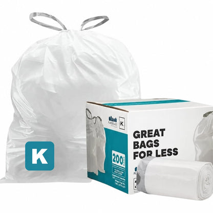 Plasticplace Bolsas de Basura Código M, 200 Piezas, 45 Litros - 200 Count (Pack of 1) - Código K