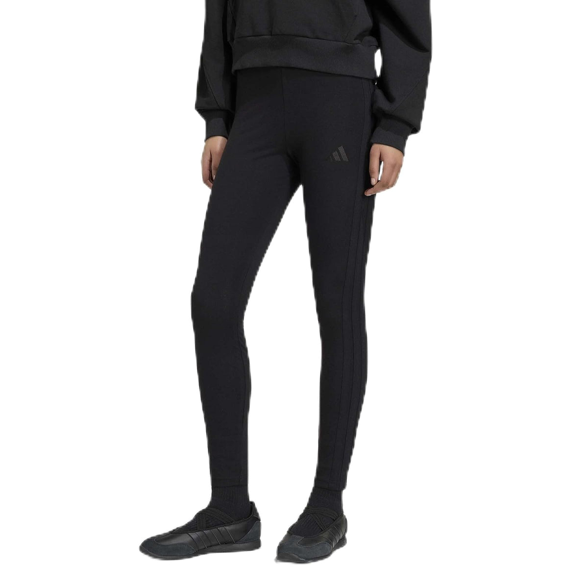 adidas Essentials Leggings de Algodón 3 Rayas Mujer - M - Negro