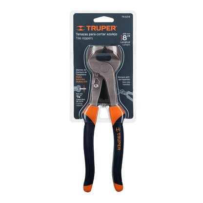 Truper TN-AZ-8, Tenaza para azulejo 8", dientes de carburo de tungsteno