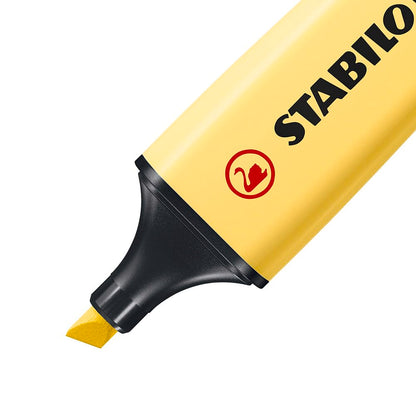 STABILO Highlighter BOSS Original Pastel - Paquete de 10 - Amarillo lechoso | Pack de 10 unidades, amarillo polvoriento