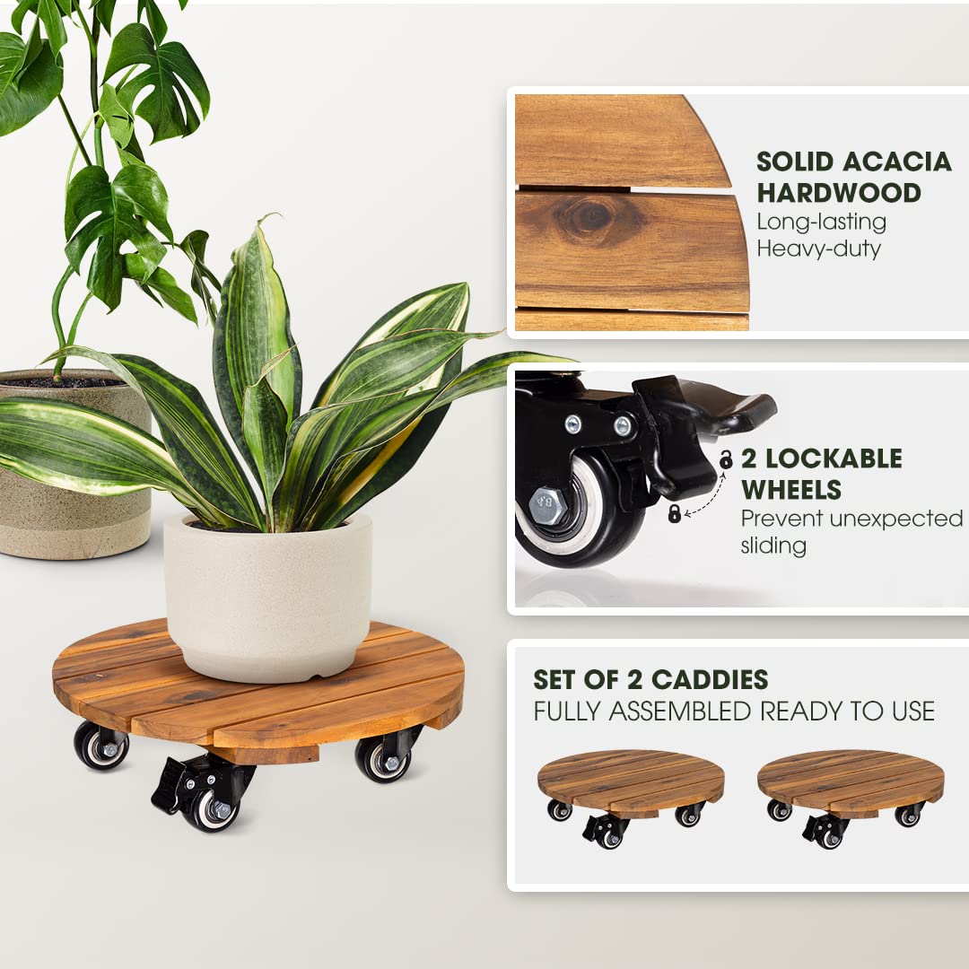 IDZO DEUU1 - Cesta para plantas, color teca dorada
