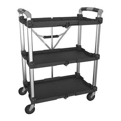 Olympia Tools 85-189 Pack N Roll Carrito de servicio plegable, XL, capacidad de 300 libras, color negro