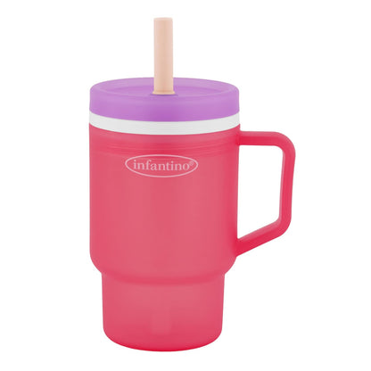 Infantino My 1st Vaso con Popote para Bebé, Manzana Verde - Hibisco - 1 Count (Pack of 1)