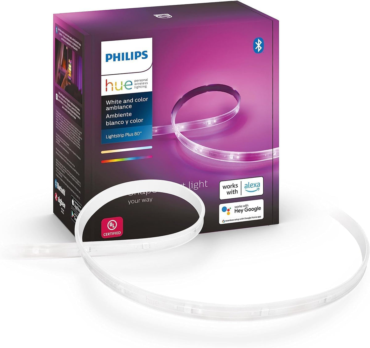 Philips Hue Kit Inicial Tira de luz Inteligente para interiores 2M - Versión 4 Bluetooth