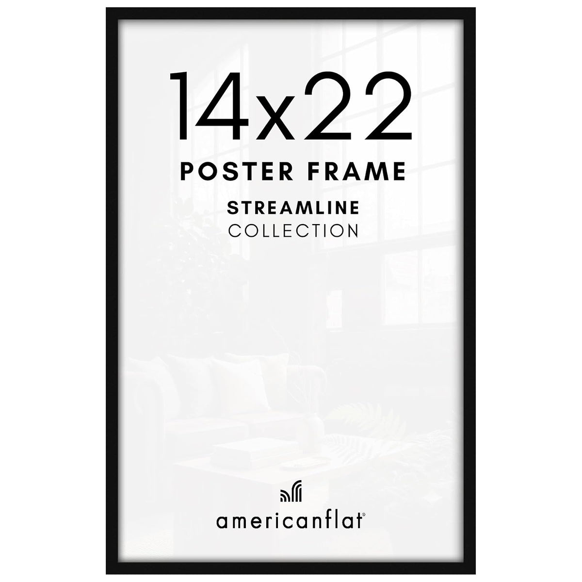 Americanflat Marco de Fotos 12x18 Pulgadas Negro - Negro - 14x22