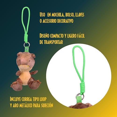 Ruz Llavero Peluche Jurassic Park 10 cm Suave con Aro Metálico | Accesorio para Mochila Bolsa o Llaves | Diseño Ligero y Resistente Ideal para Uso Diario o Regalo | Multicolor