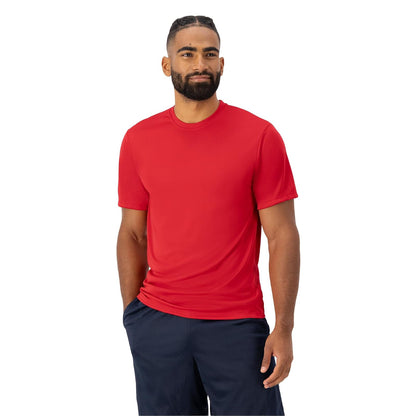 Hanes Playera Deportiva para Hombre con Tecnología Cool-Dri, Manga Corta Transpirable para Entrenamiento o Running, Color - CH - Rojo