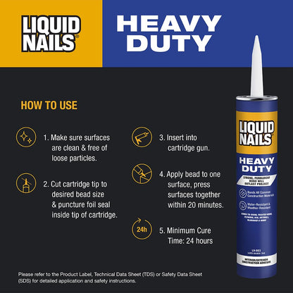 Liquid Nails LN903 10-Ounce Heavy-Duty Liquid Nails Construction Adhesive
