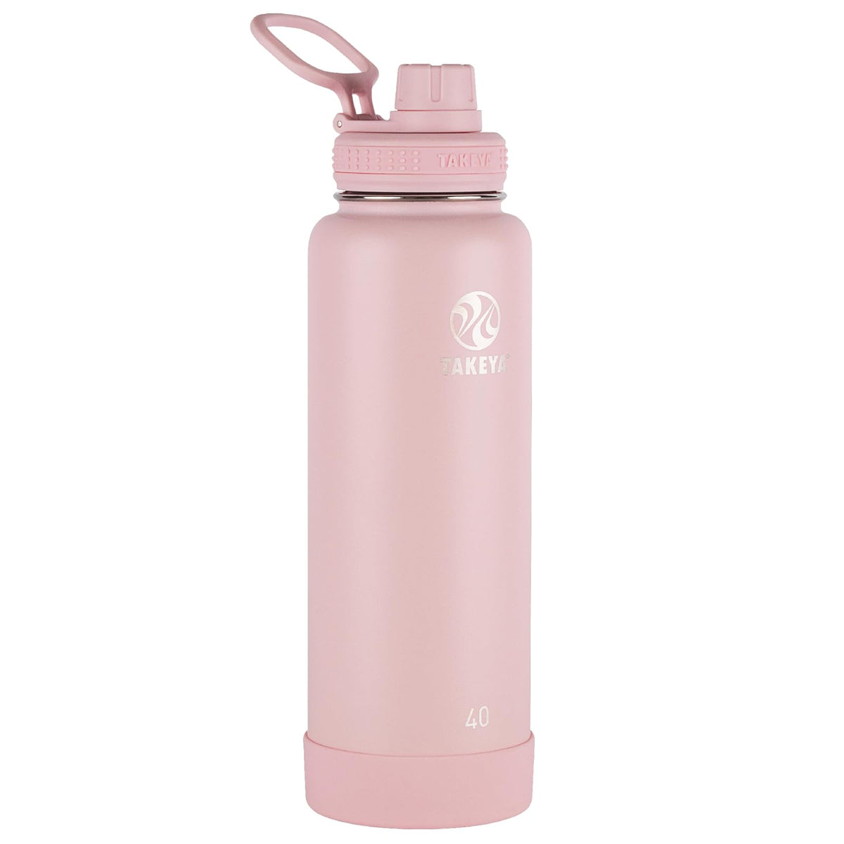 Takeya Actives Botella de Agua Aislada de Acero Inoxidable - 1.2 Litros - 1182.94 ml - Blush